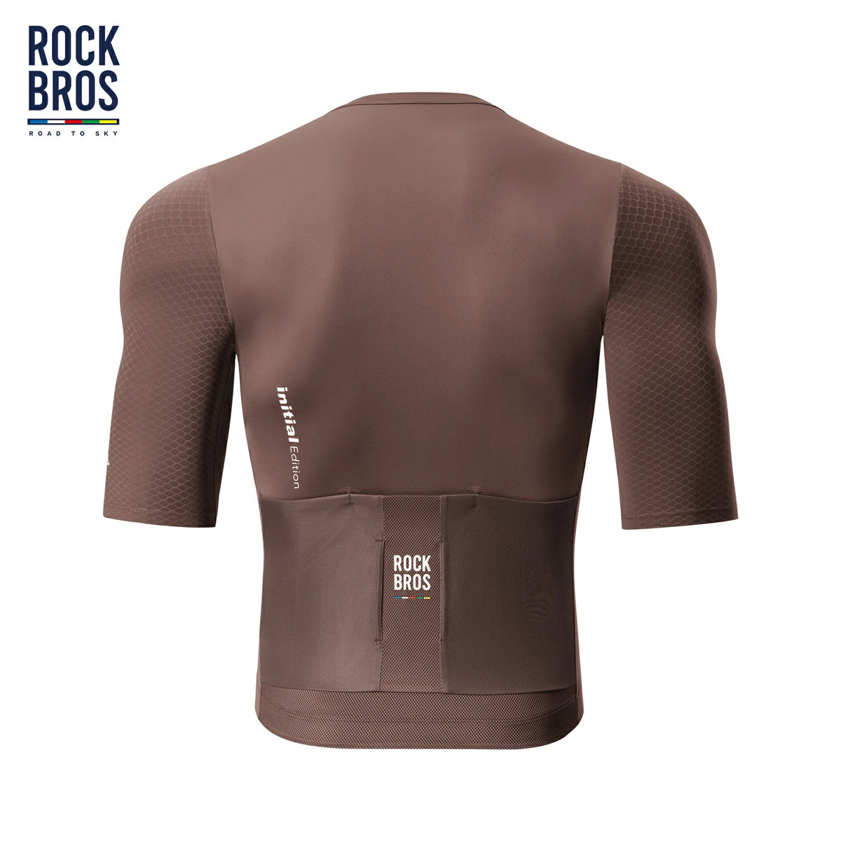 Athletic fit summer cycling jersey with YKK zipper in mocha brown #Color_Mocha Brown