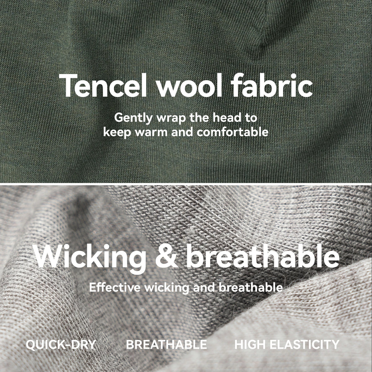 Winter Cap and Face Mask Set Merino Wool Thermal