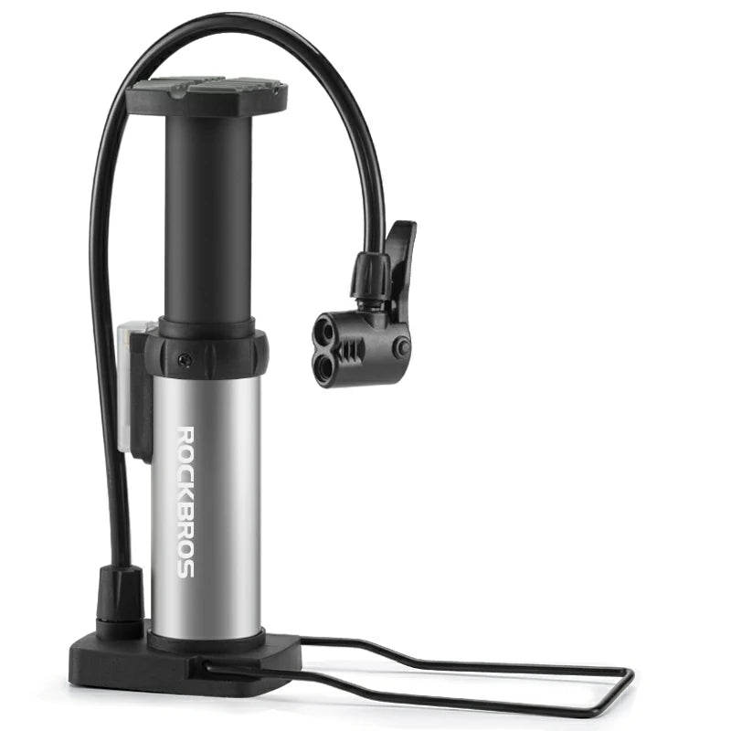 Mini Portable Aluminum Bike Floor Pump with Presta and Schrader 100PSI