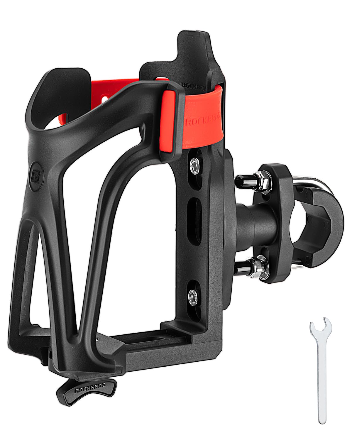 ROCKBROS Adjustable Water Bottle Holder for 2.3-3" Bottles, Bike & Motorcycle Mount