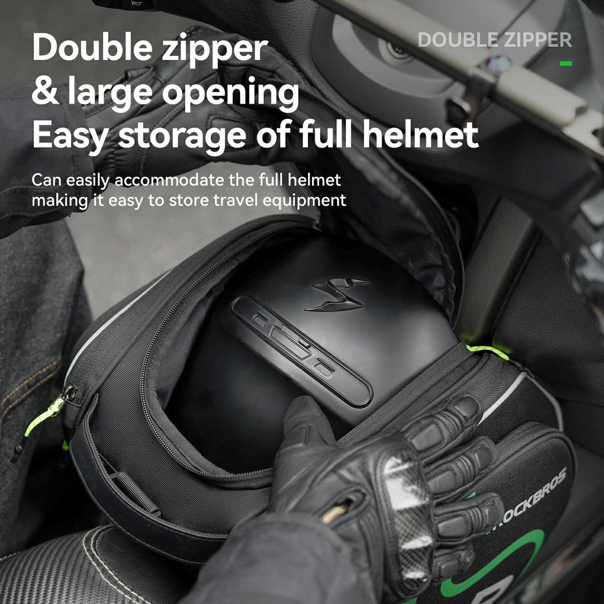 Motorcycle Tank Bag Helmet Bag 12L With Rain Cover