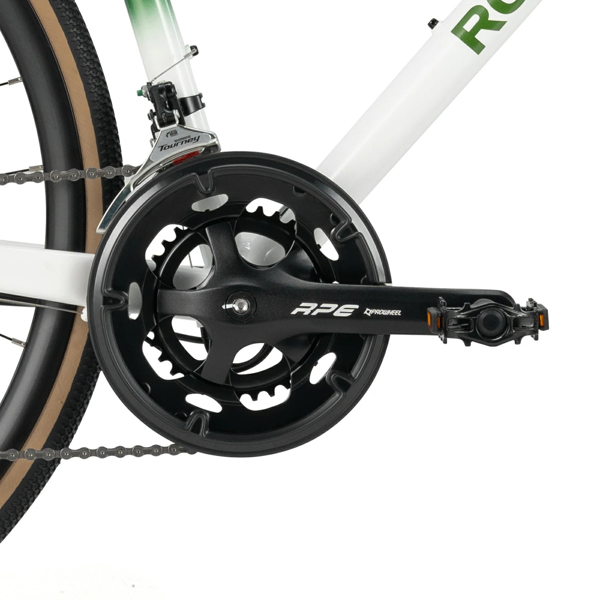 p2e-road-bike-green-crankset #color_green