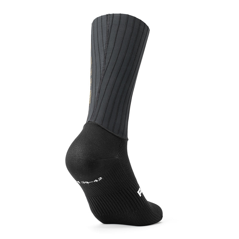 Black sock on a white background #color_Black Stripes - Gold Label