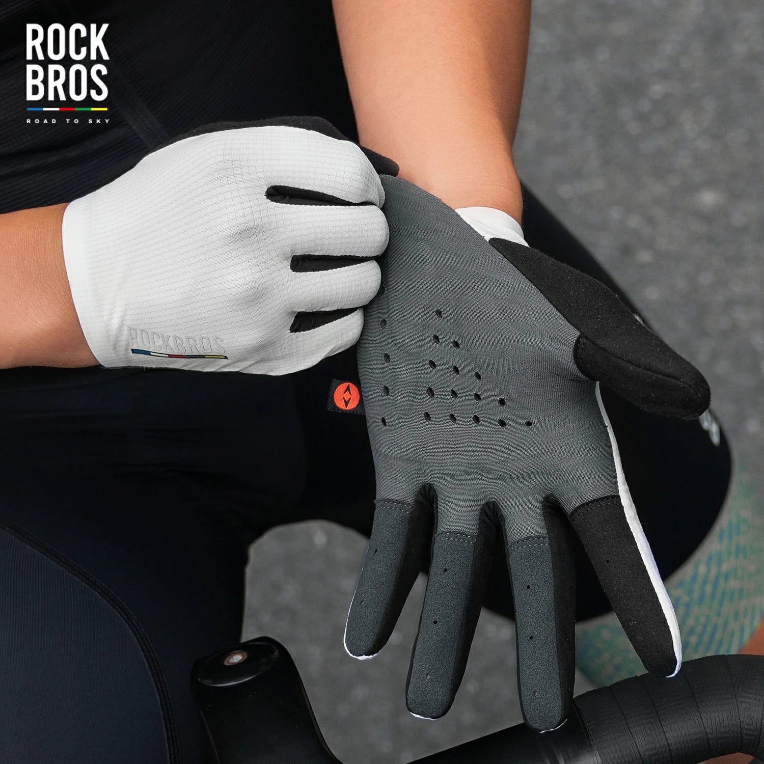 ROAD TO SKY Guantes de Ciclismo Largos Acolchados con Gel Elastic Interface®