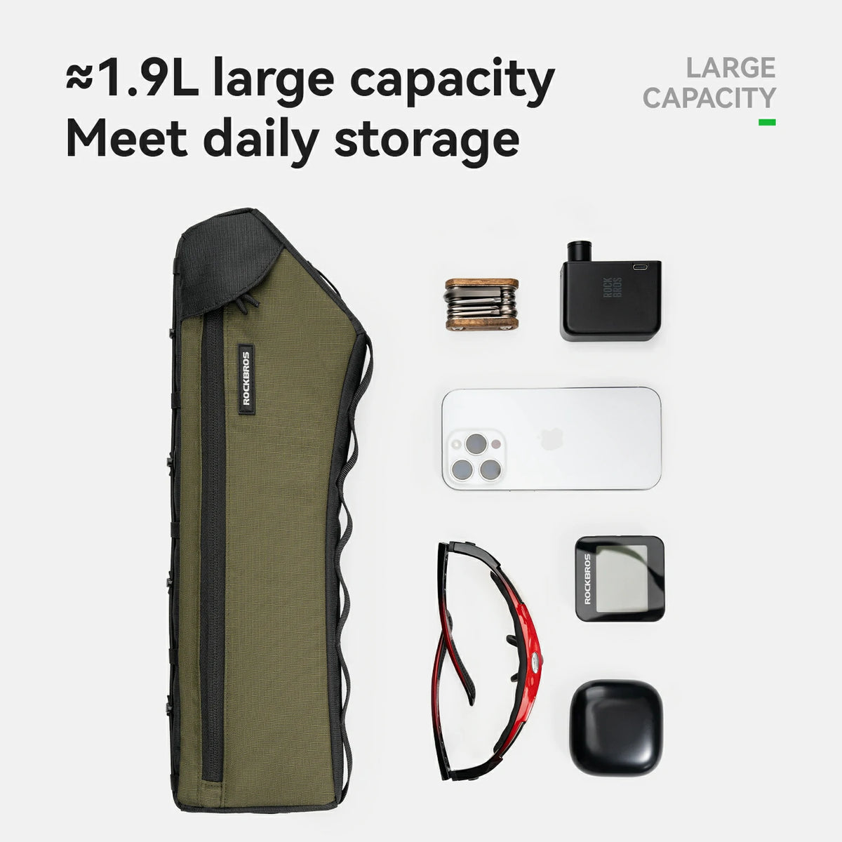 VERDANT REST Bike Triangle Bag 1.9L