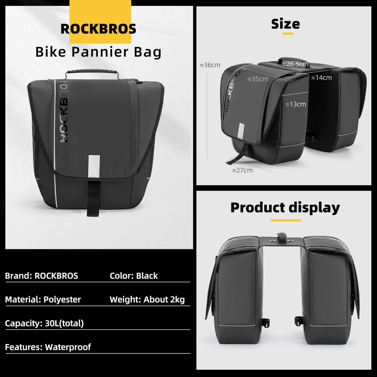 waterproof bicycle panniers