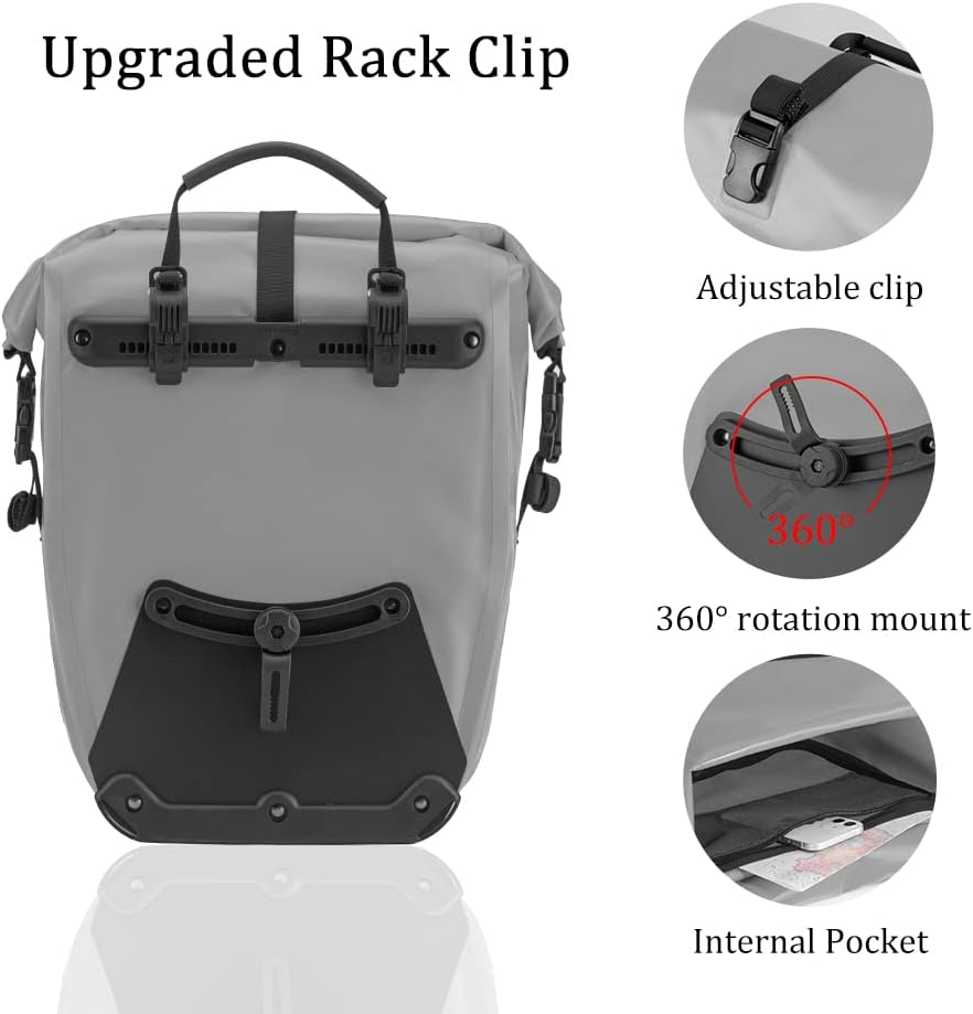 rockbros grey rear rack bags#color_grey