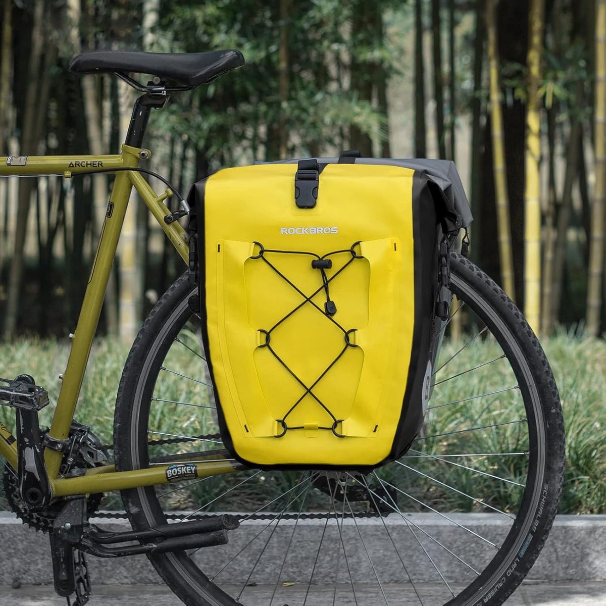 cycling panniers yellow 32l#color_yellow