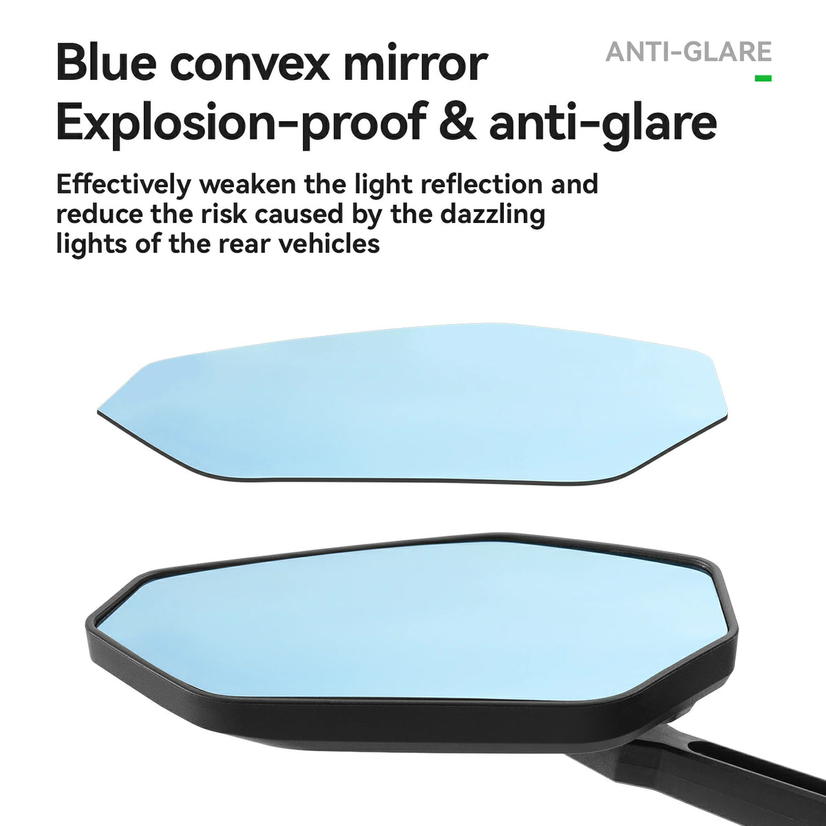 Adjustable Handlebar Bike Rearview Mirror Mirror with Anti-Glare Glass
