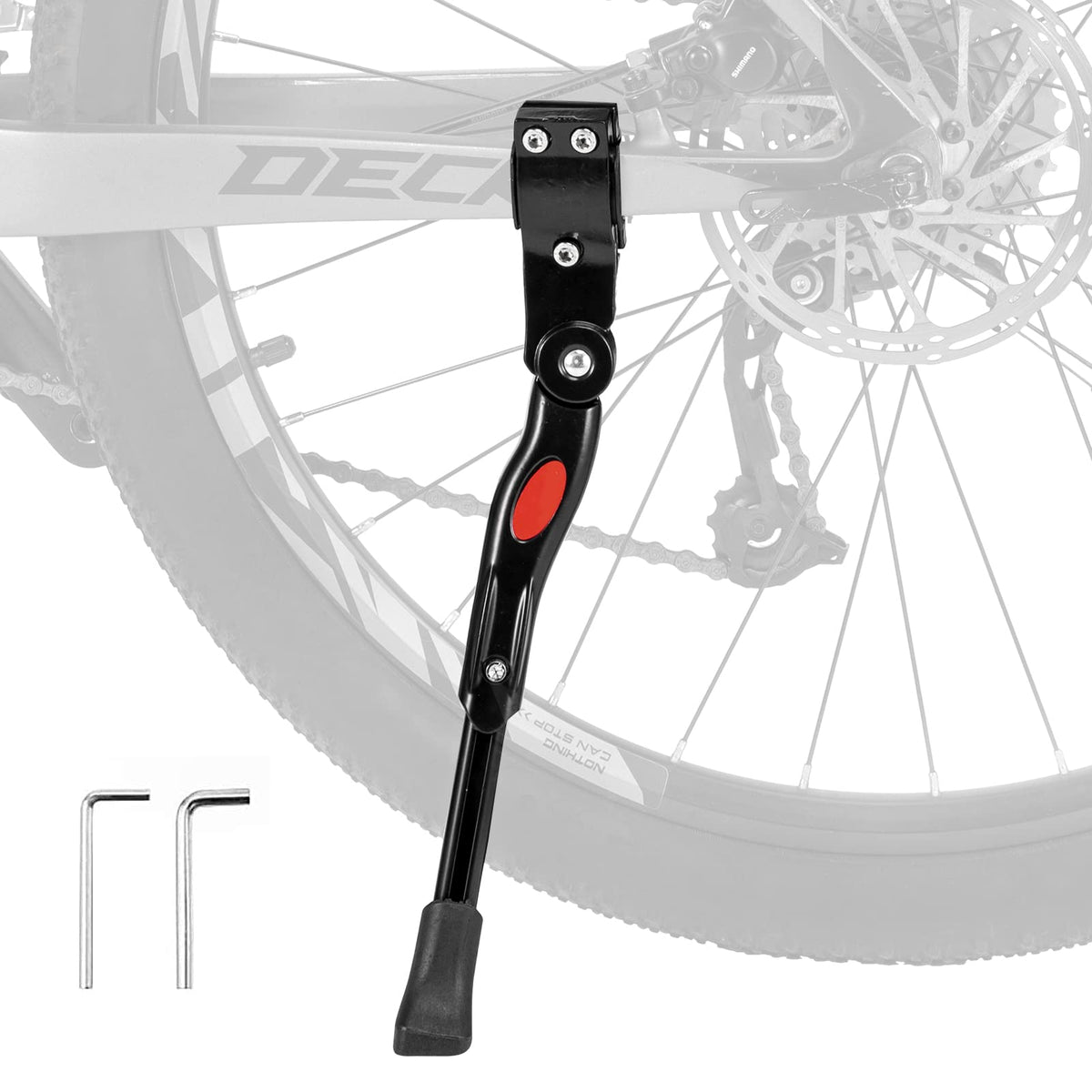ROCKBROS Bike Kickstand Adjustable Rear Mount Aluminium Alloy Kickstand for 22''-28'' Mountain Bikes/Road Bikes 
