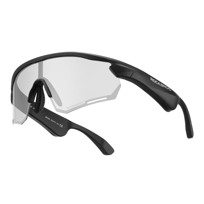 rockbros bluetooth photochromic sunglasses music speaker cycling glasses 