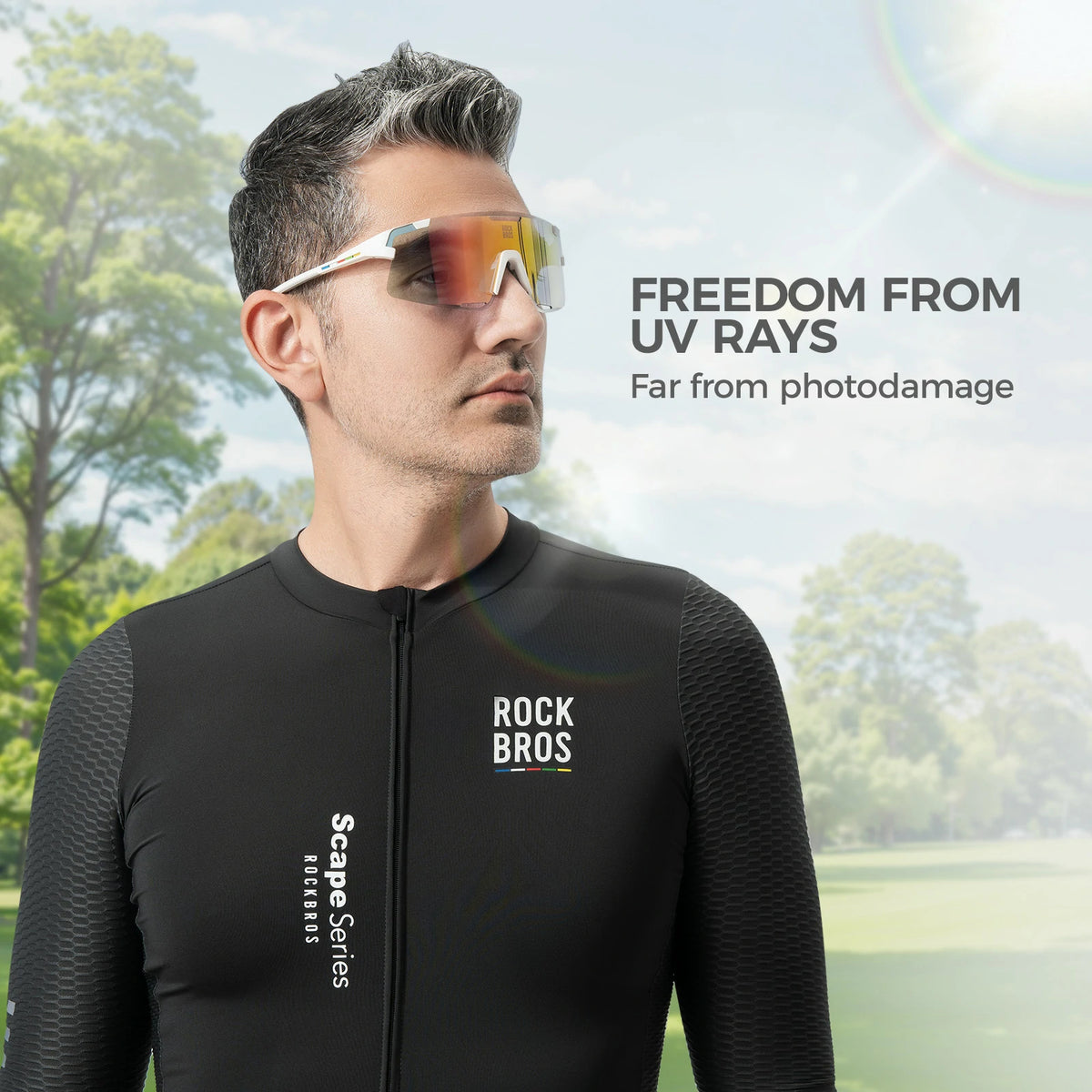 Lightweight Photochromic Cycling Glasses with Polarized Lenses