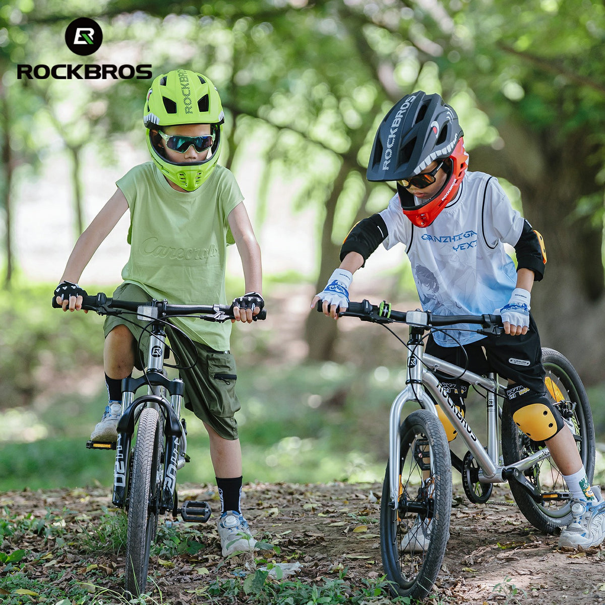 rockbros kids bicycle helmet with full face protection