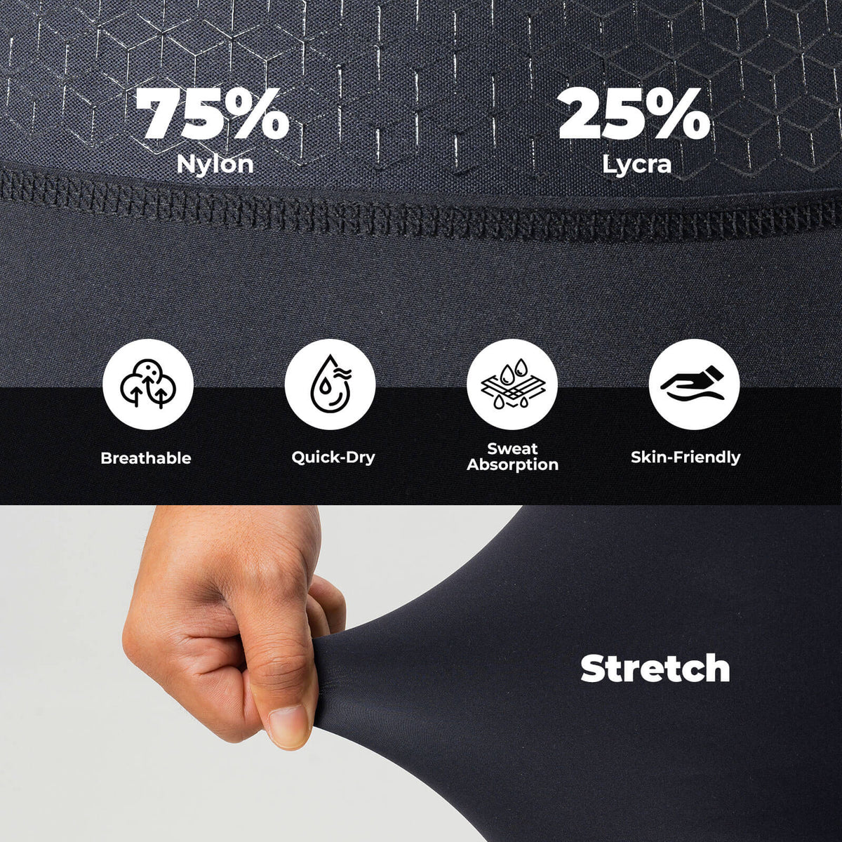 ROCKBROS men's cycling waist shorts YDDK013 featuring Elastic Interface® pads, engineered for advanced comfort and performance on long rides.