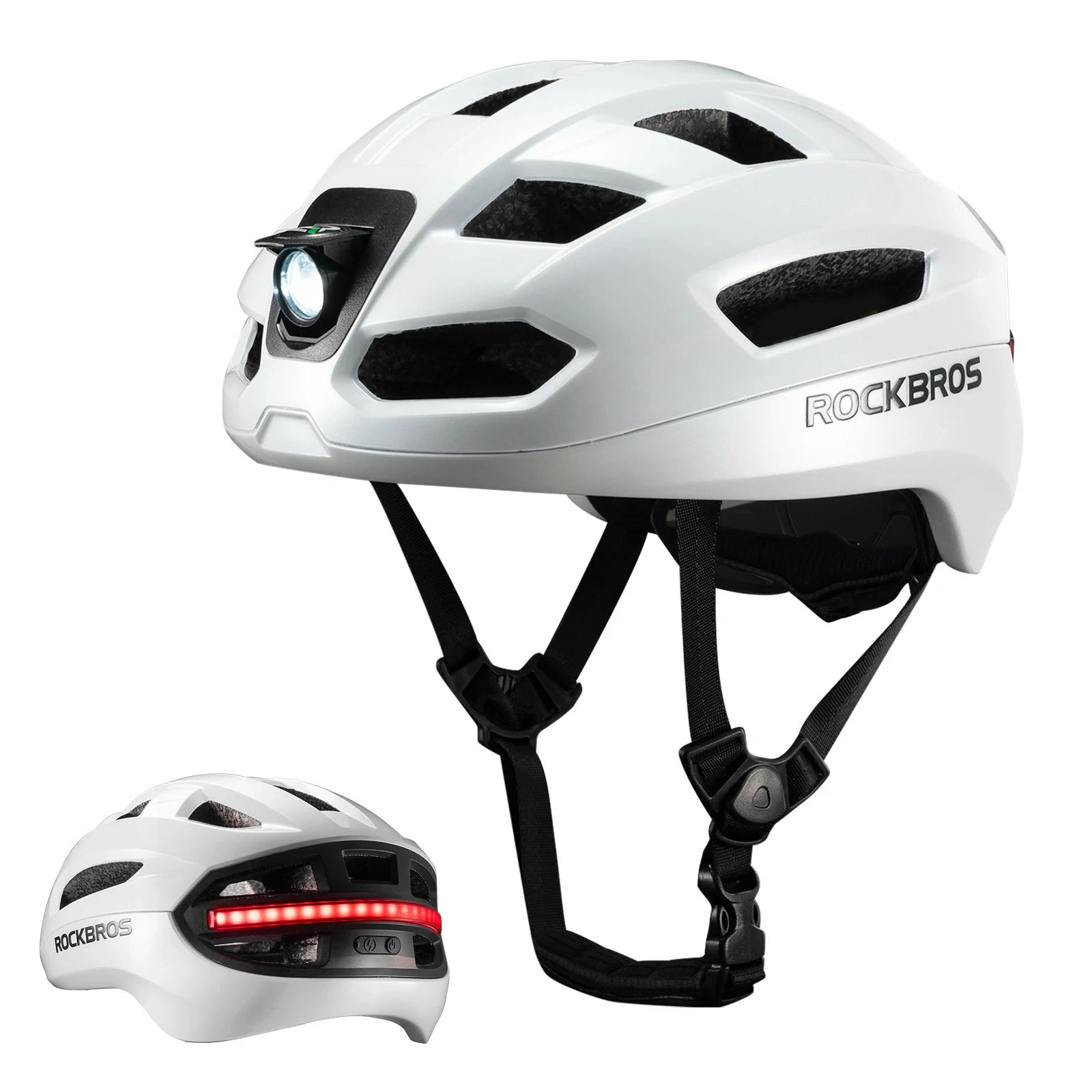 rockbros glowguard bike helmet#color_white