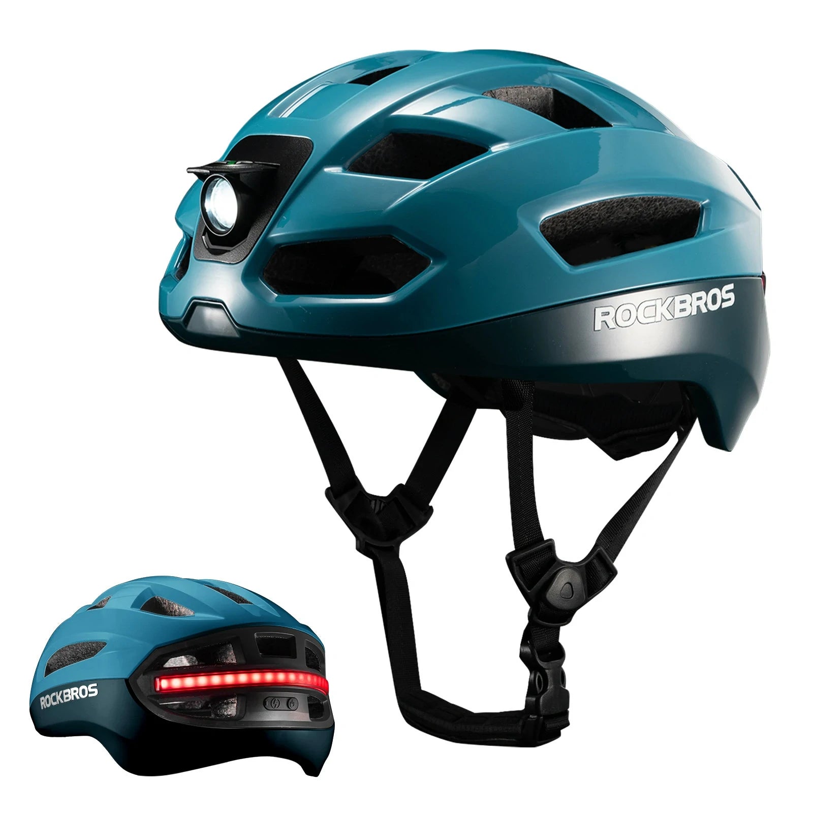 rockbros glowguard bike helmet#color_blue