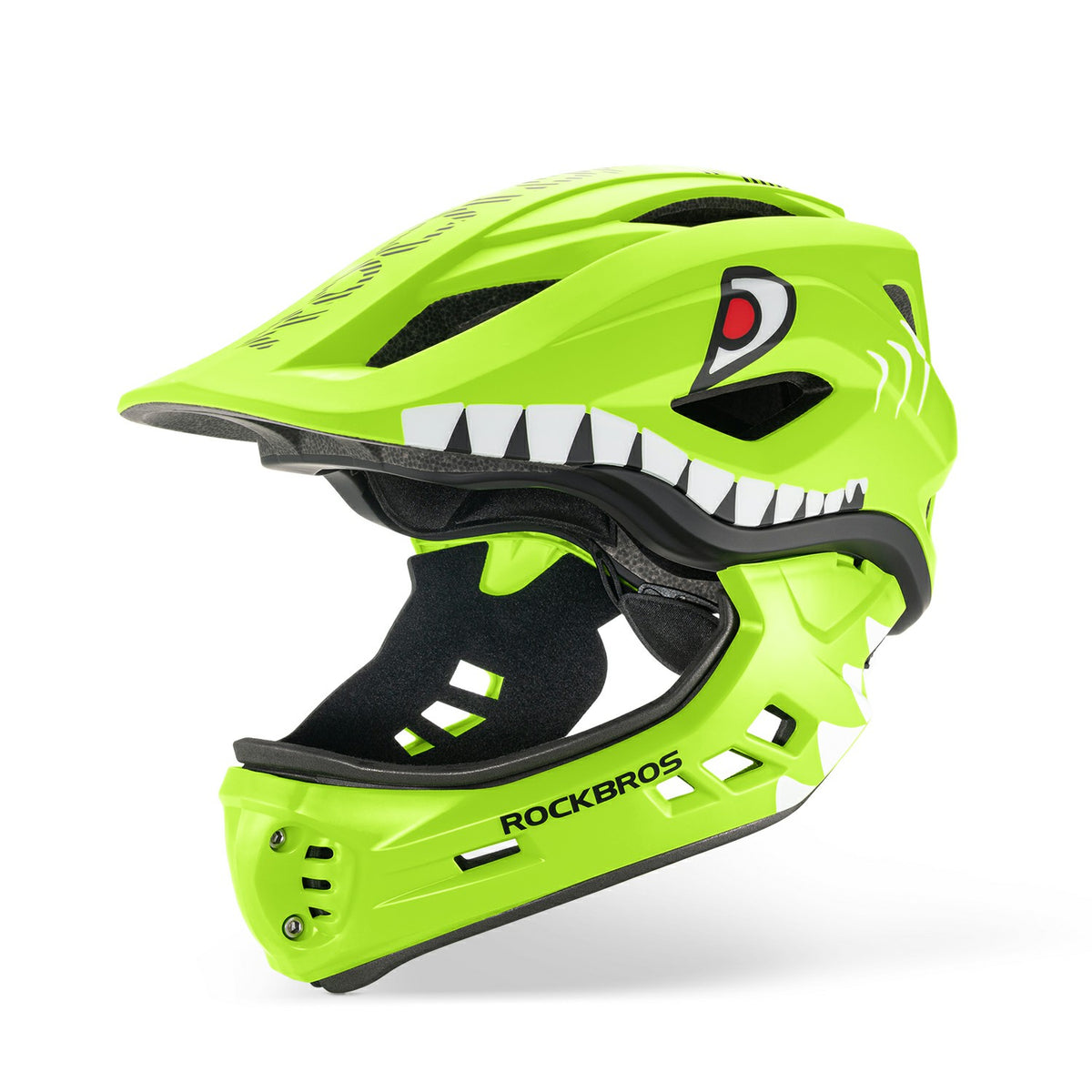 youth cycling helmet with fashionable rockbros design#color_green
