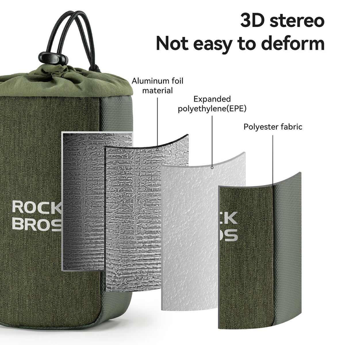 rockbros multifunctional bicycle tail bag water bottle storage