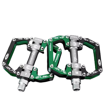 ROCKBROS Pedales de bicicleta Pedales planos, plataforma de aleación de aluminio, sellado de rodamientos antideslizante 9/16", juego de 2