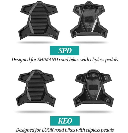 ROCKBROS Adaptador de pedales PP20 para bicicleta SPD-SL/KEO Negro 1 par