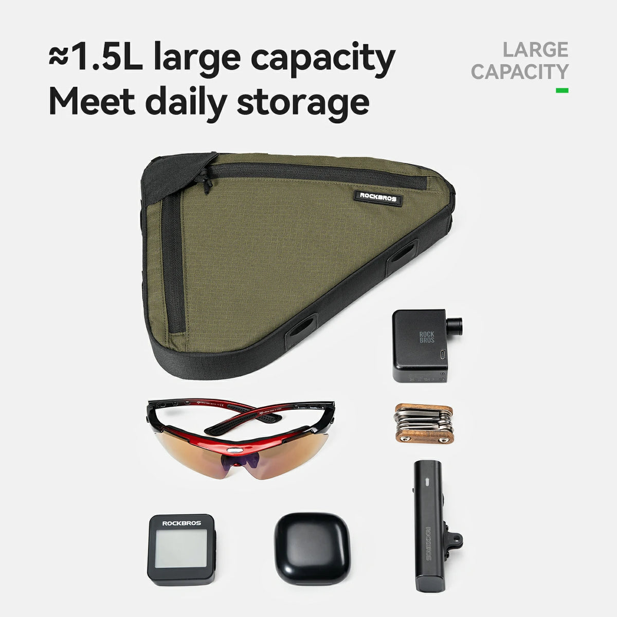 VERDANT REST Bike Frame Bag 1.5L