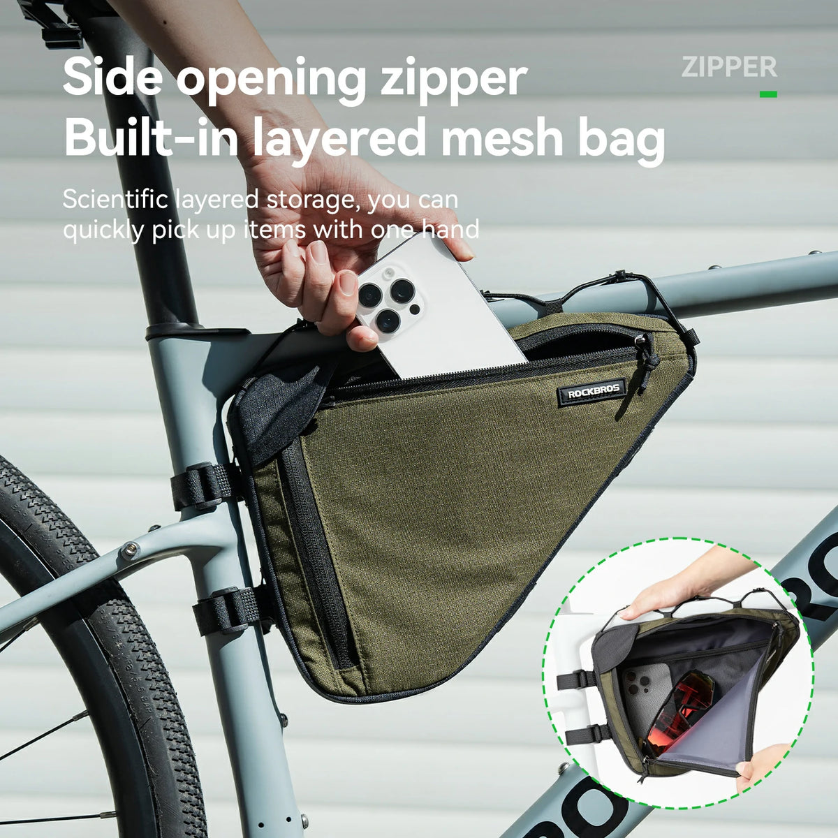 Bolsa para cuadro de bicicleta VERDANT REST 1.5L