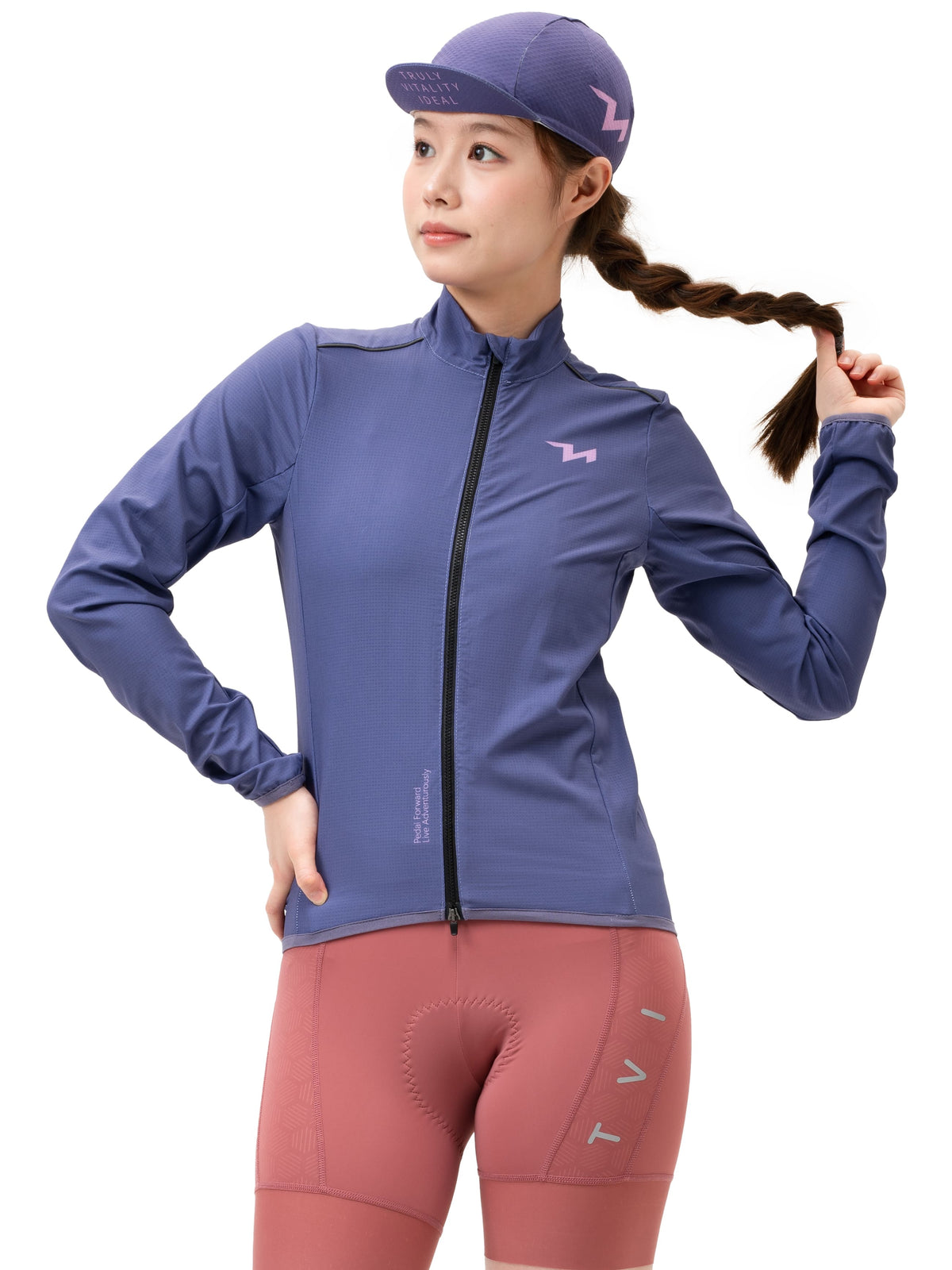 ROCKBROS Women's TVI Cycling Windbreaker Jacket, lightweight and breathable design
#Color_Purple
