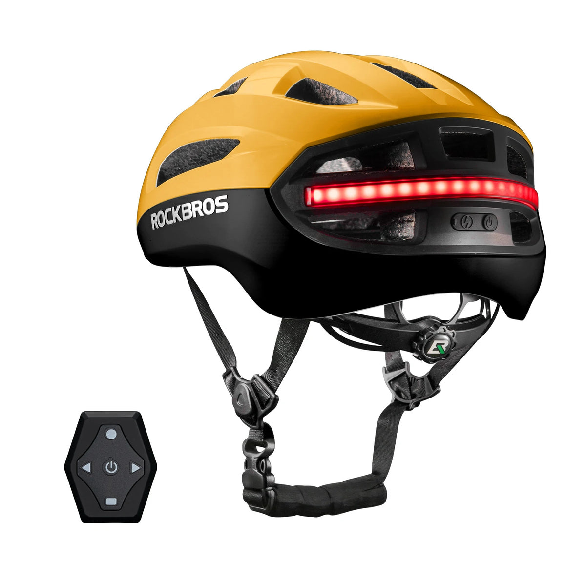 rockbros glowguard bike helmet#color_yellow