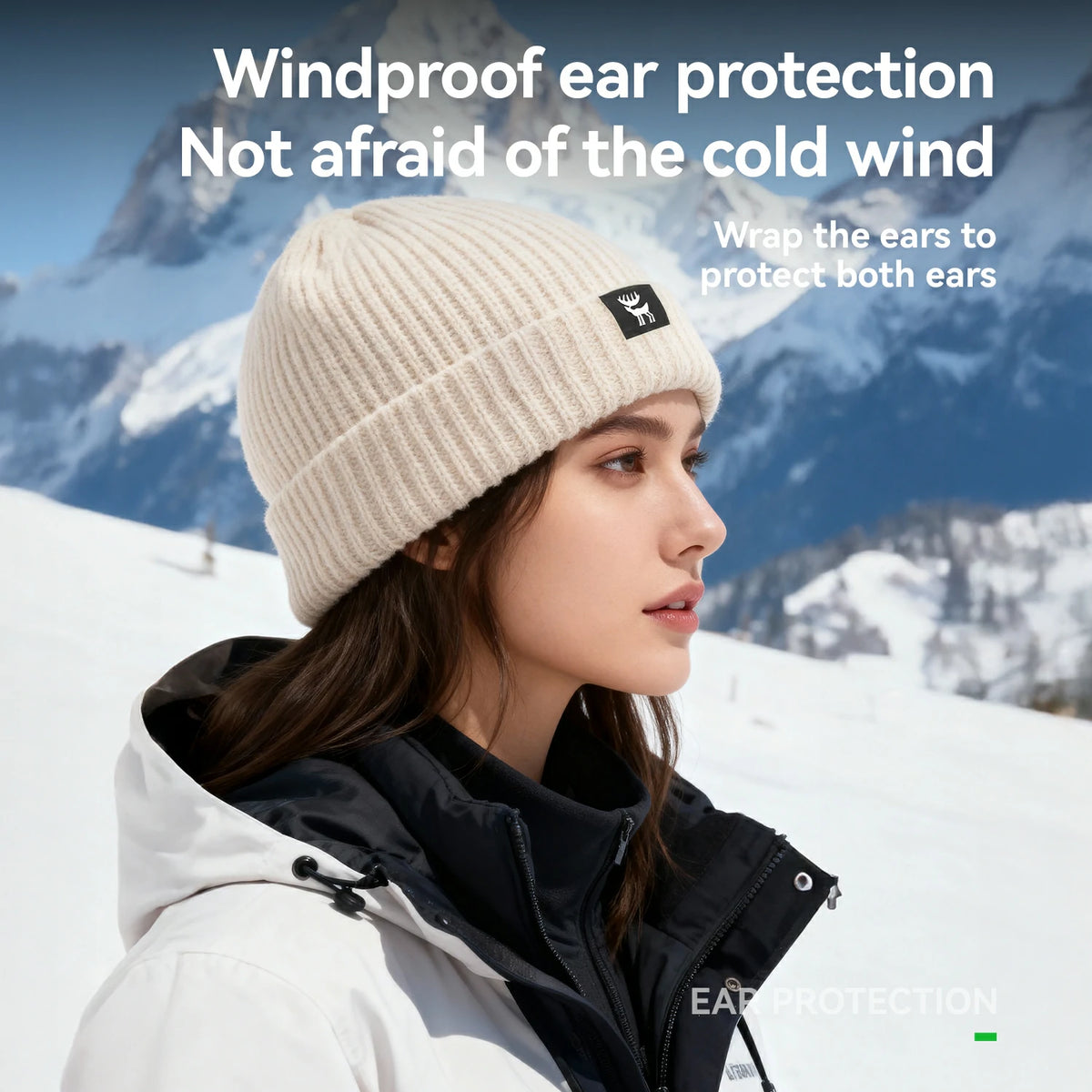 Gorro holgado de punto para hombres y mujeres, gorro de invierno cálido de punto