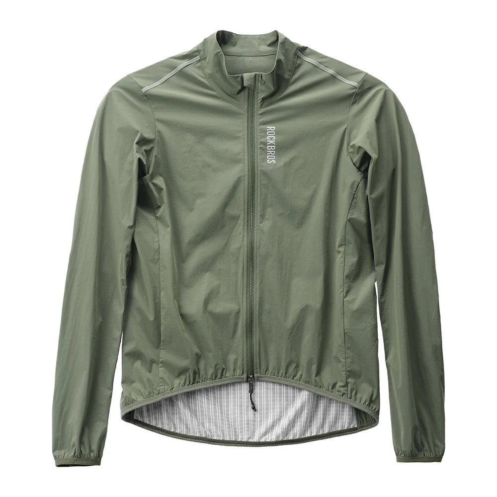 Breathable windproof jacket ideal for headwinds and downhill cycling. #color_Dark Green