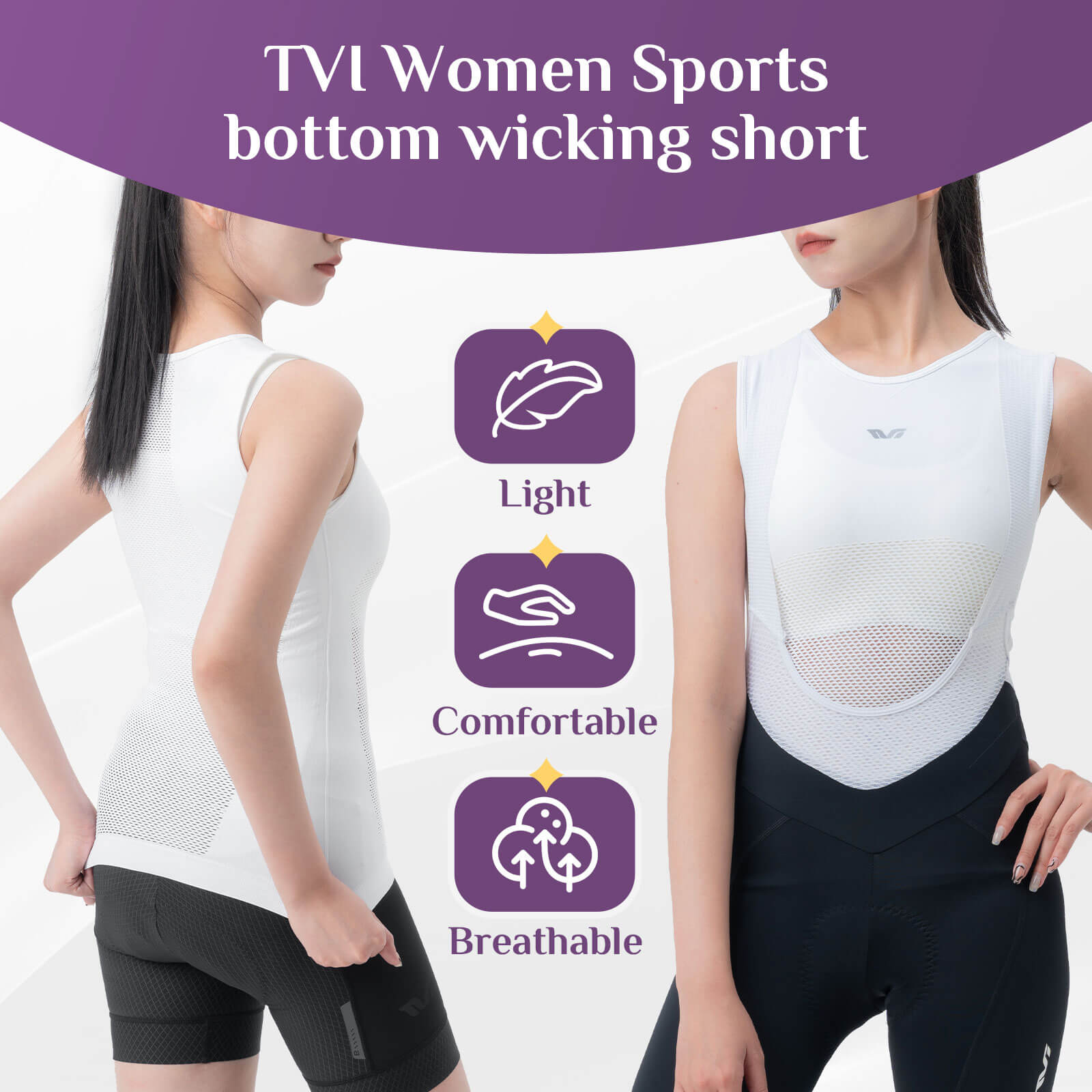 Maillot ultraligero sin mangas de ciclismo para mujer TVI