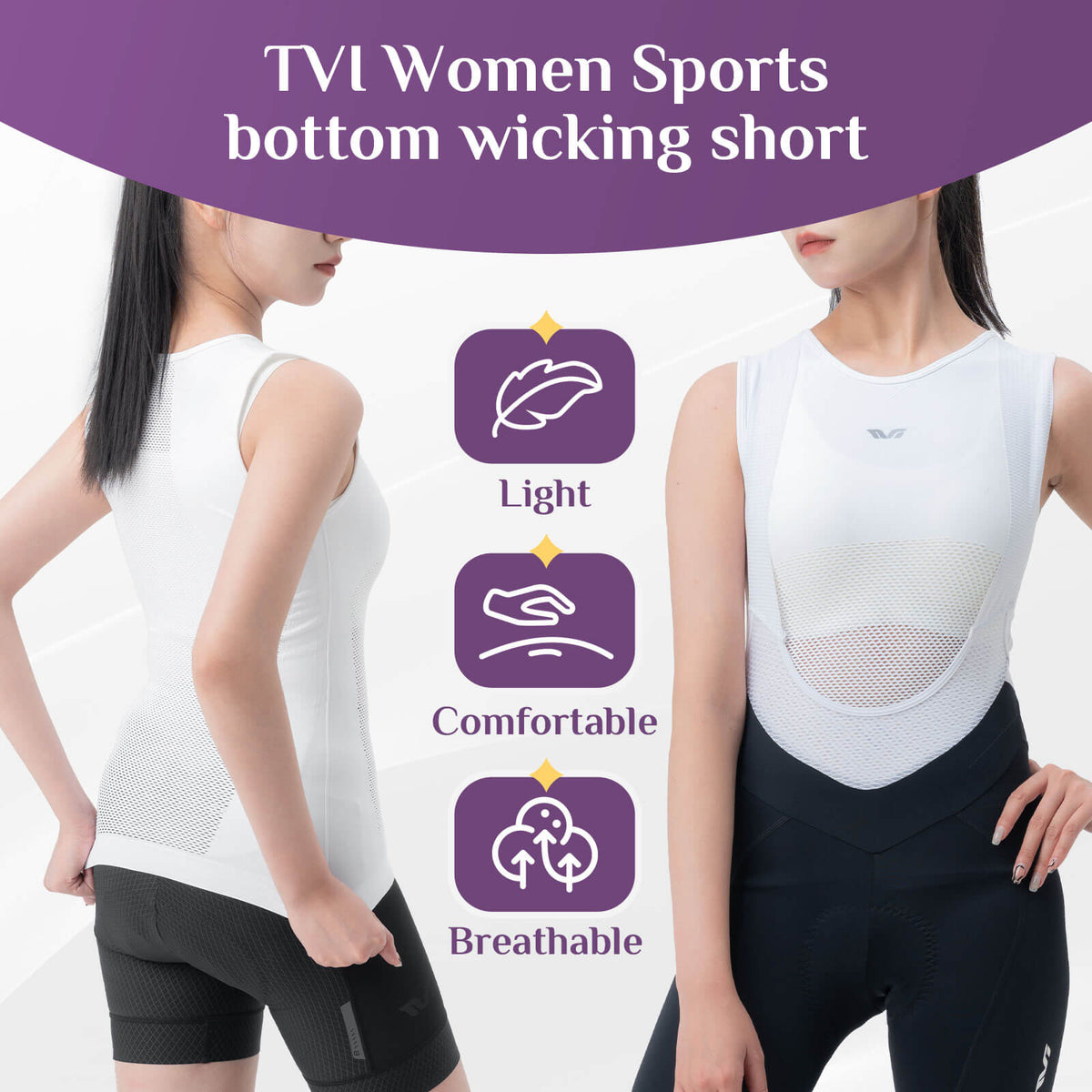 Maillot ultraligero sin mangas de ciclismo para mujer TVI