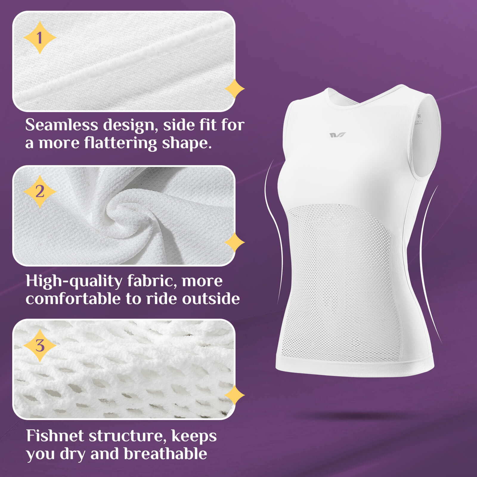 Maillot ultraligero sin mangas de ciclismo para mujer TVI