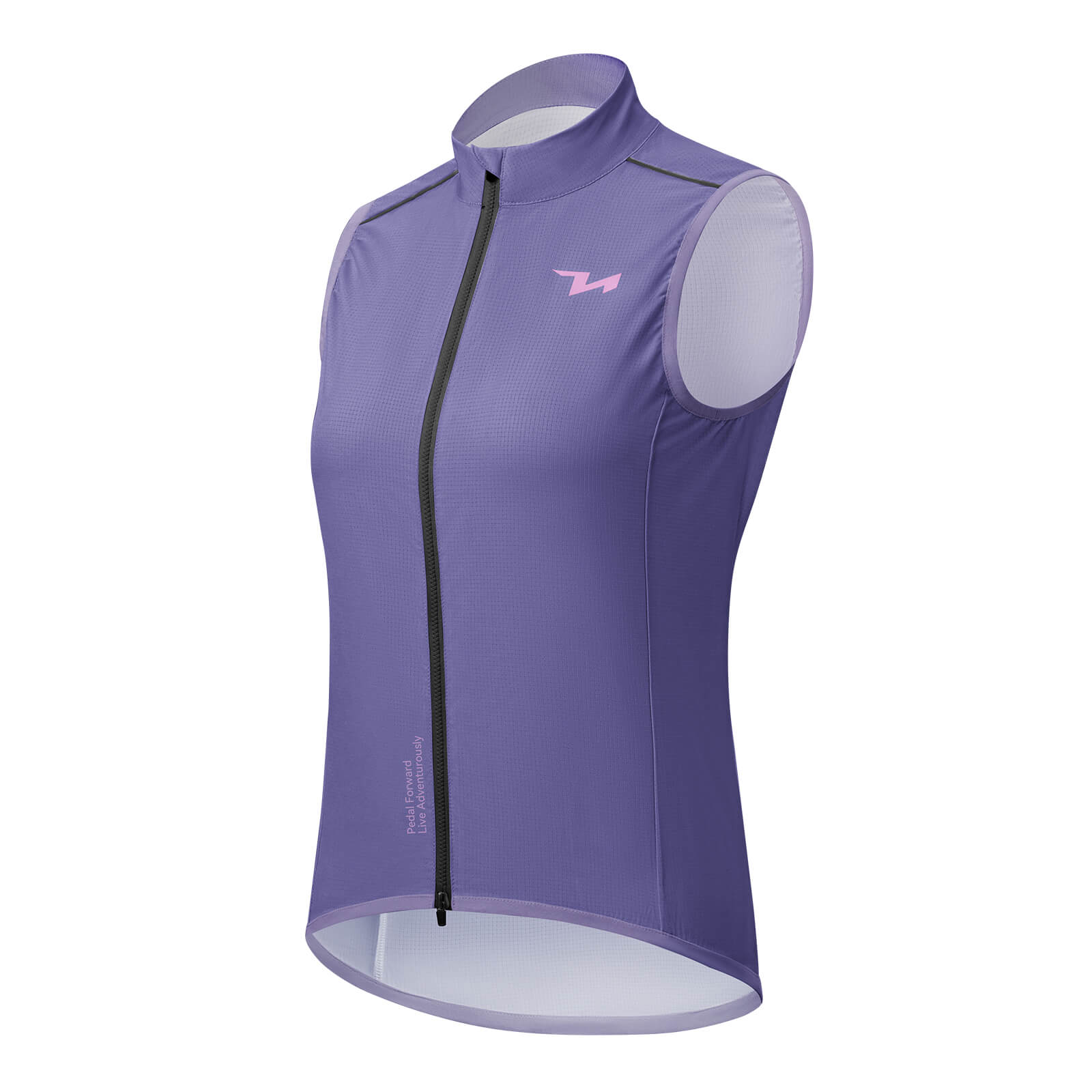 TVI windproof women's cycling vest MJ008, lightweight and breathable design for added protection during windy rides. #Color_Purple