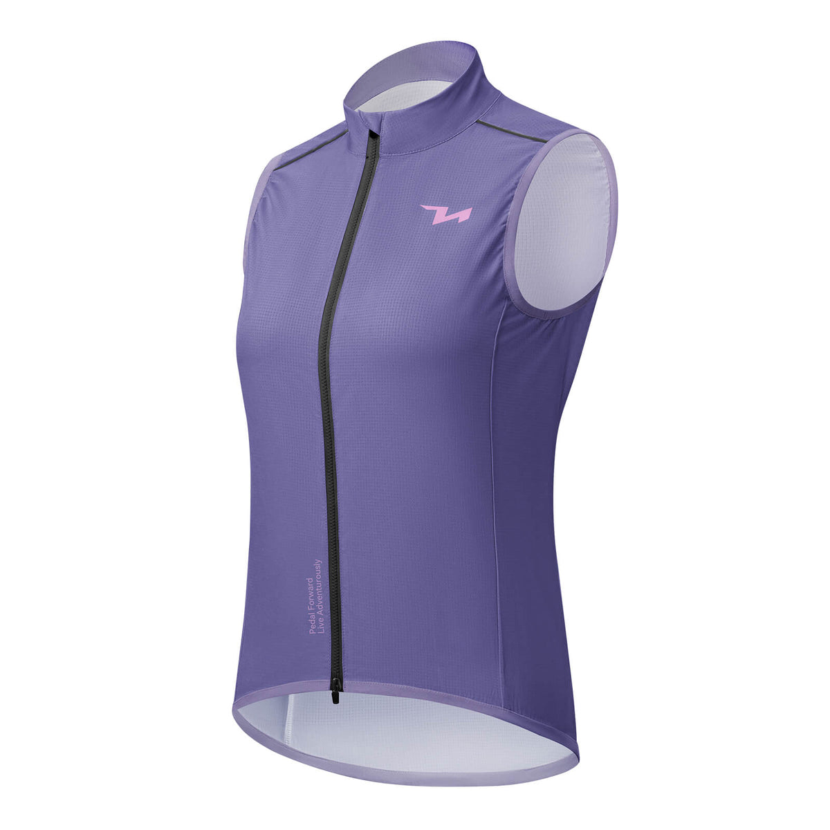 TVI windproof women's cycling vest MJ008, lightweight and breathable design for added protection during windy rides. #Color_Purple