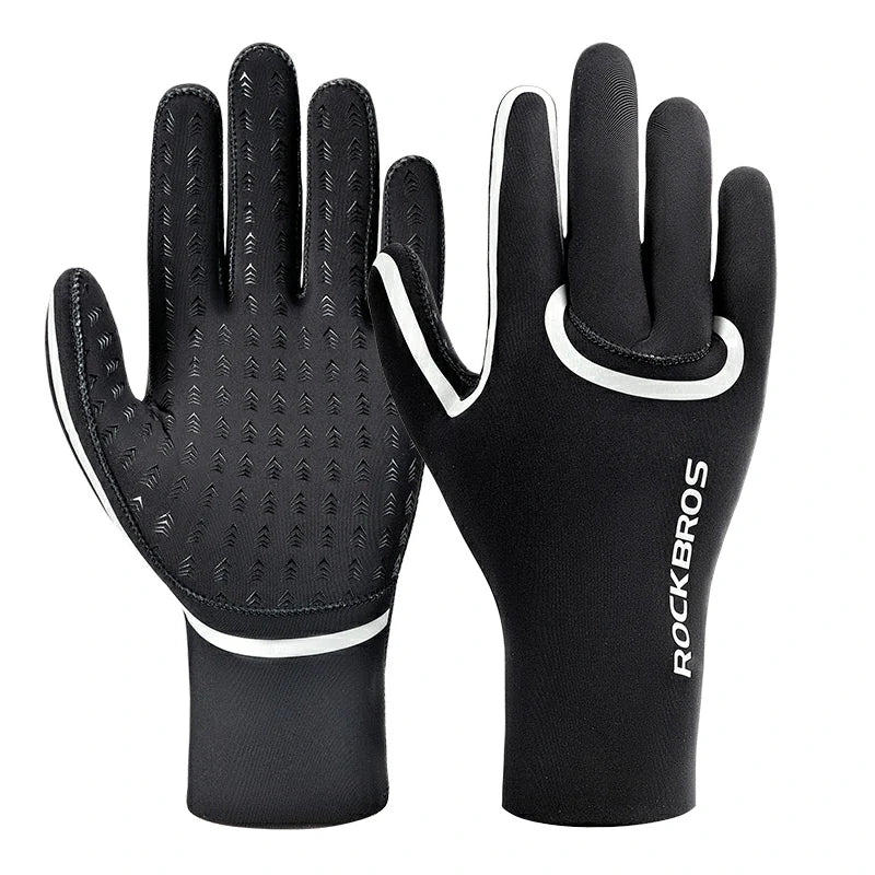 Guantes de invierno para montar, repelentes al agua, silicona en toda la palma
