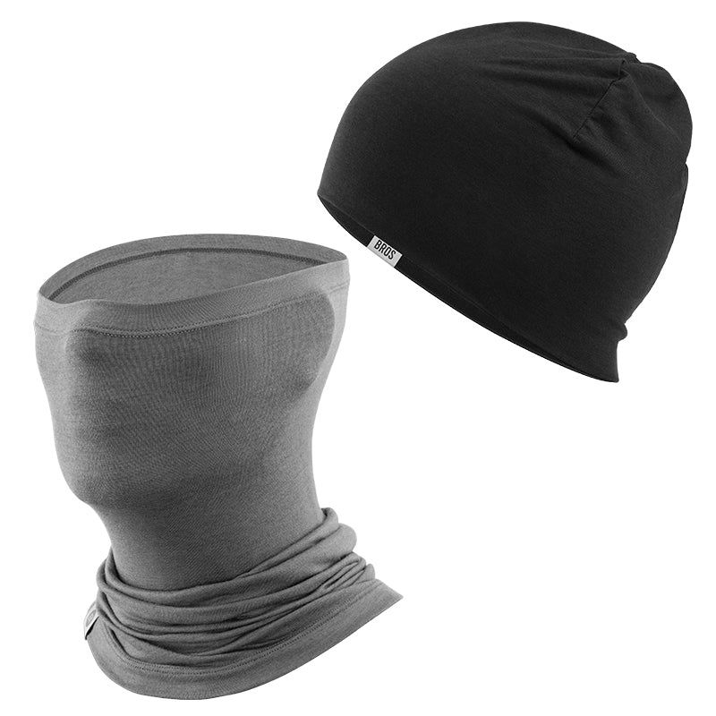 Winter Cap and Face Mask Set Merino Wool Thermal