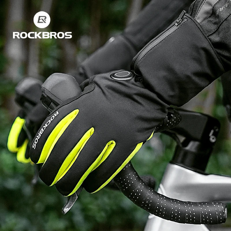 Guantes de invierno calefactados por inducción, cálidos y cortavientos