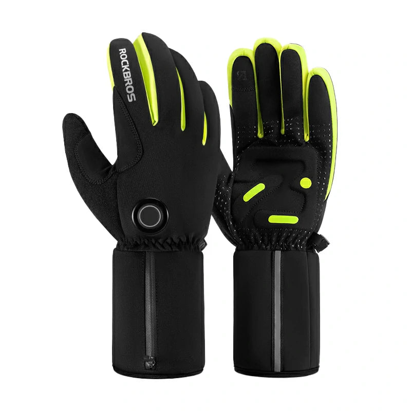 Guantes de invierno calefactados por inducción, cálidos y cortavientos