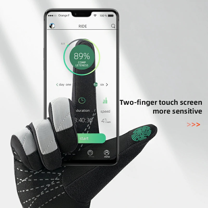 Guantes largos de invierno cortavientos de terciopelo