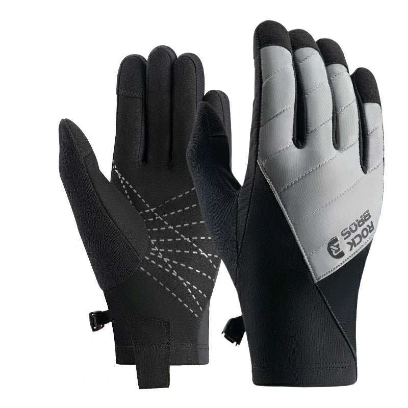Guantes largos de invierno cortavientos de terciopelo
